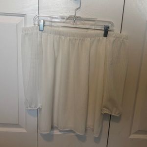 White Off the Shoulder Blouse